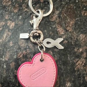 Coach Pink Heart Key Holder